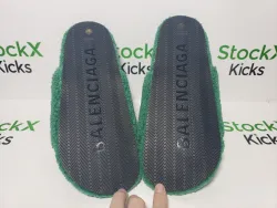 Balenciaga Furry Slide Green CK 654261W2DO13060（QC needs at least 5 days or more） review Stockxkicks 05