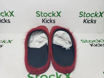 Marni Red LONG-HAIR CALFSKIN FUSSBETT SABOT Slide SBMR000600P412200B56 review Stockxkicks  02