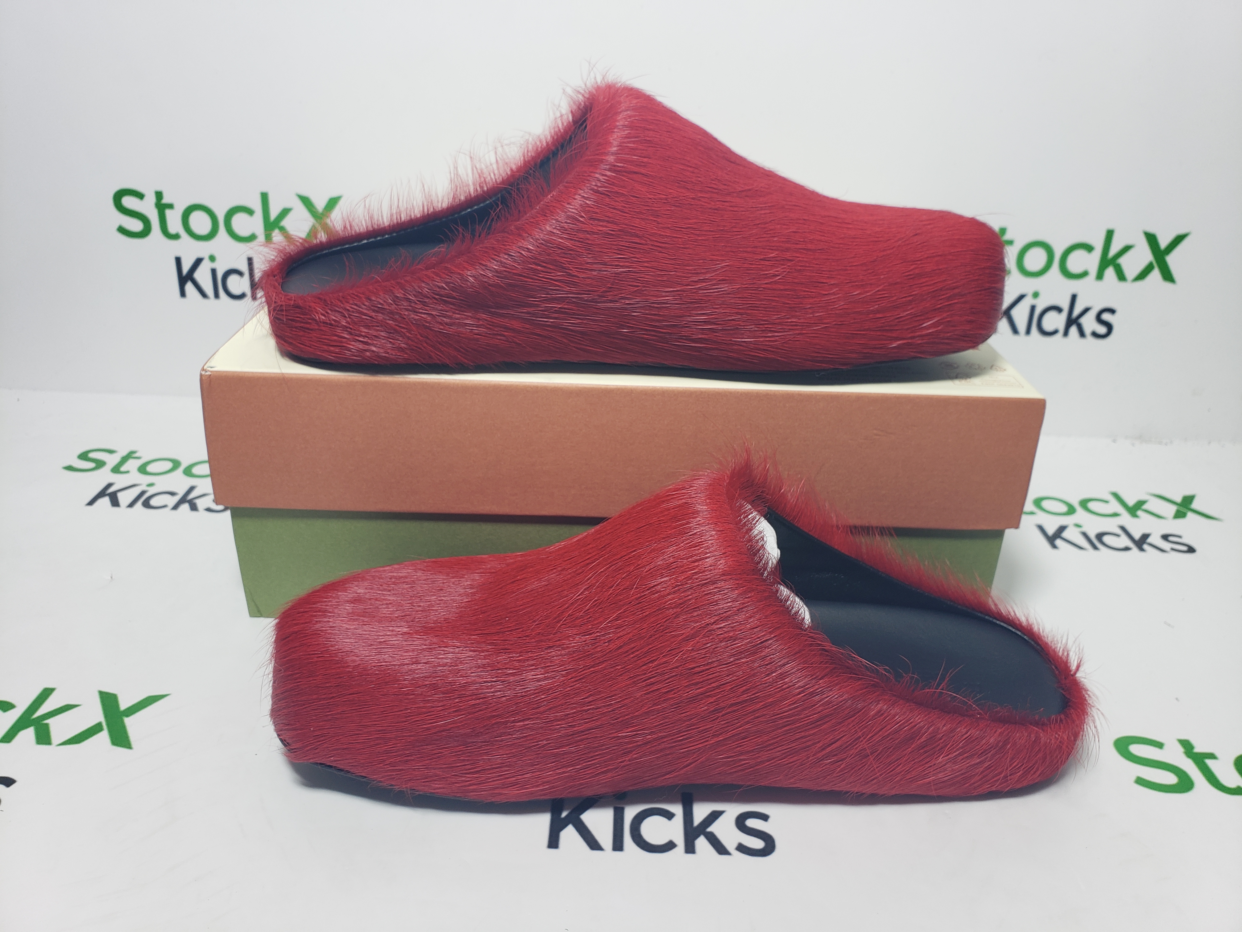 Marni Long-hair Calfskin Fussbett Sabot Red SBMS004601P412200R66 review Stockxkicks 05