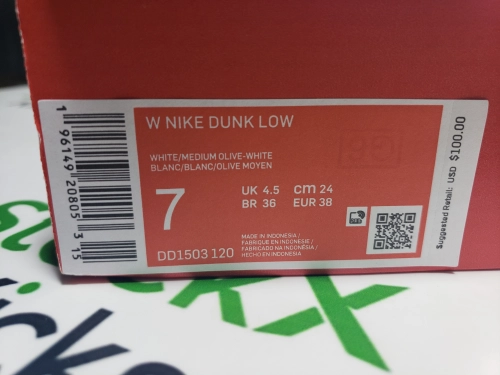 [Sale] Nike Dunk Low White Scattered olive Green DD1503-120 review 