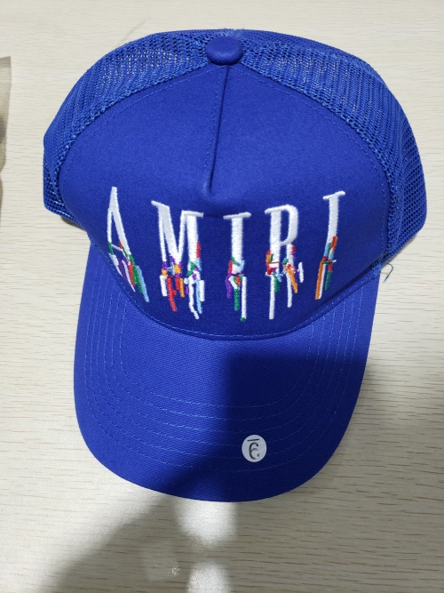[Add One] Amiri Blue Paint Drip Trucker Hat YZ AM004 review 