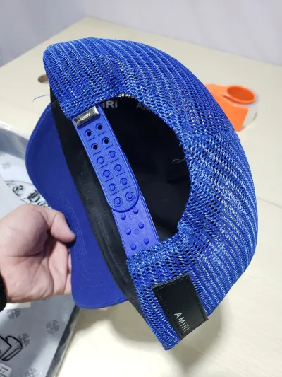 [Add One] Amiri Blue Paint Drip Trucker Hat YZ AM004 review Stockxkicks 04