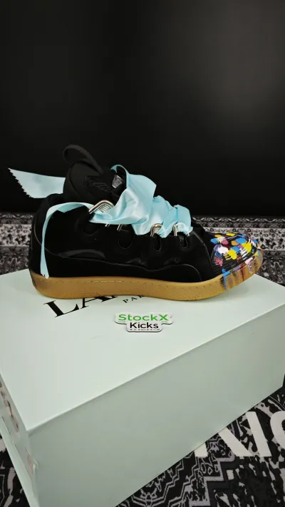 【FLASH SALE】Lanvin Leather Curb Sneaker Gallery Dept. Black Multi PB FW-SKDK02-DRGD-P2210S1 review Stockxkicks 00