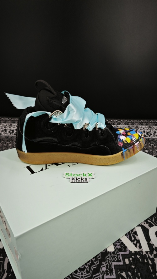 Lanvin Leather Curb Sneaker Gallery Dept. Black Multi PB FW-SKDK02-DRGD-P2210S1 review 