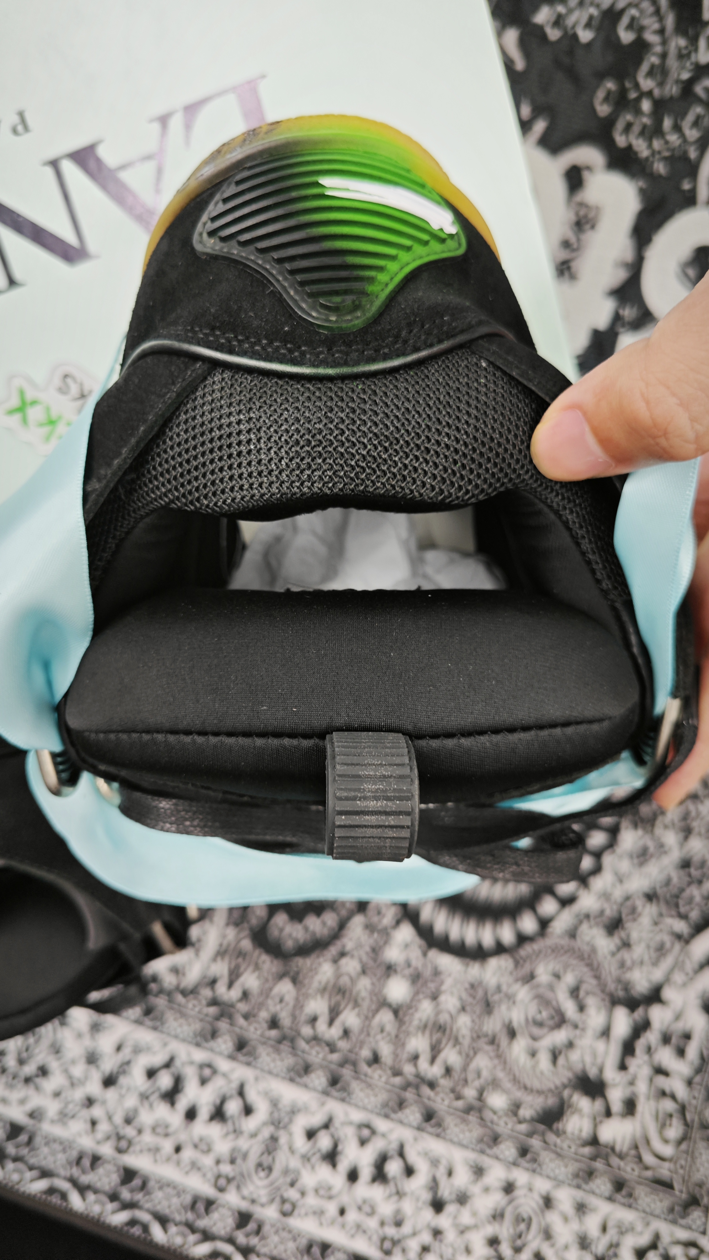 Lanvin Leather Curb Sneaker Gallery Dept. Black Multi PB FW-SKDK02-DRGD-P2210S1 review Stockxkicks 01