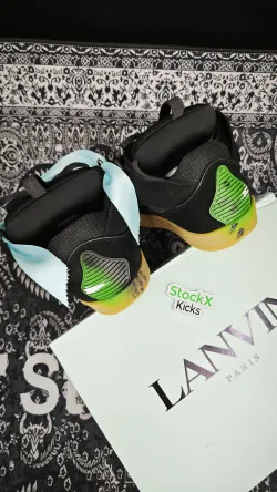 【FLASH SALE】Lanvin Leather Curb Sneaker Gallery Dept. Black Multi PB FW-SKDK02-DRGD-P2210S1 review Stockxkicks 03