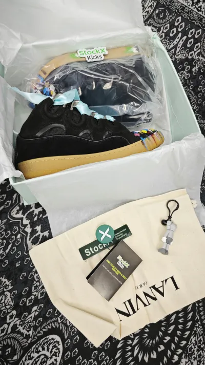 【FLASH SALE】Lanvin Leather Curb Sneaker Gallery Dept. Black Multi PB FW-SKDK02-DRGD-P2210S1 review Stockxkicks 05