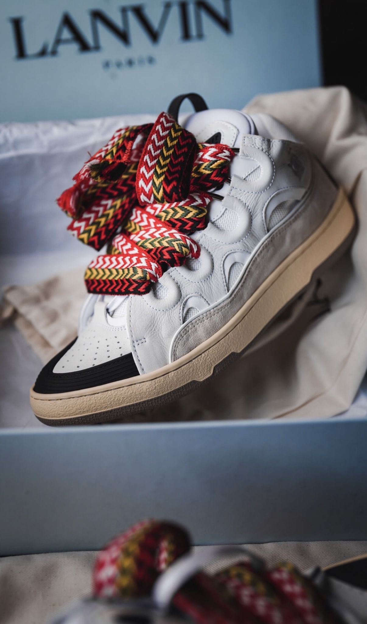 Lanvin Leather Curb White Ivory FM-SKRK11-DRAG-A2000 review Clarence West