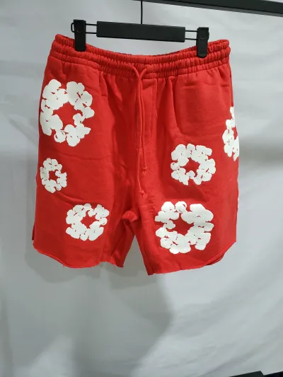 Denim Tears The Cotton Wreath Shorts Red review stockxkicks  01