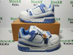 Louis Vuitton LV Trainer Maxi Sneaker White Blue CK24071302 review stockxkicks 06