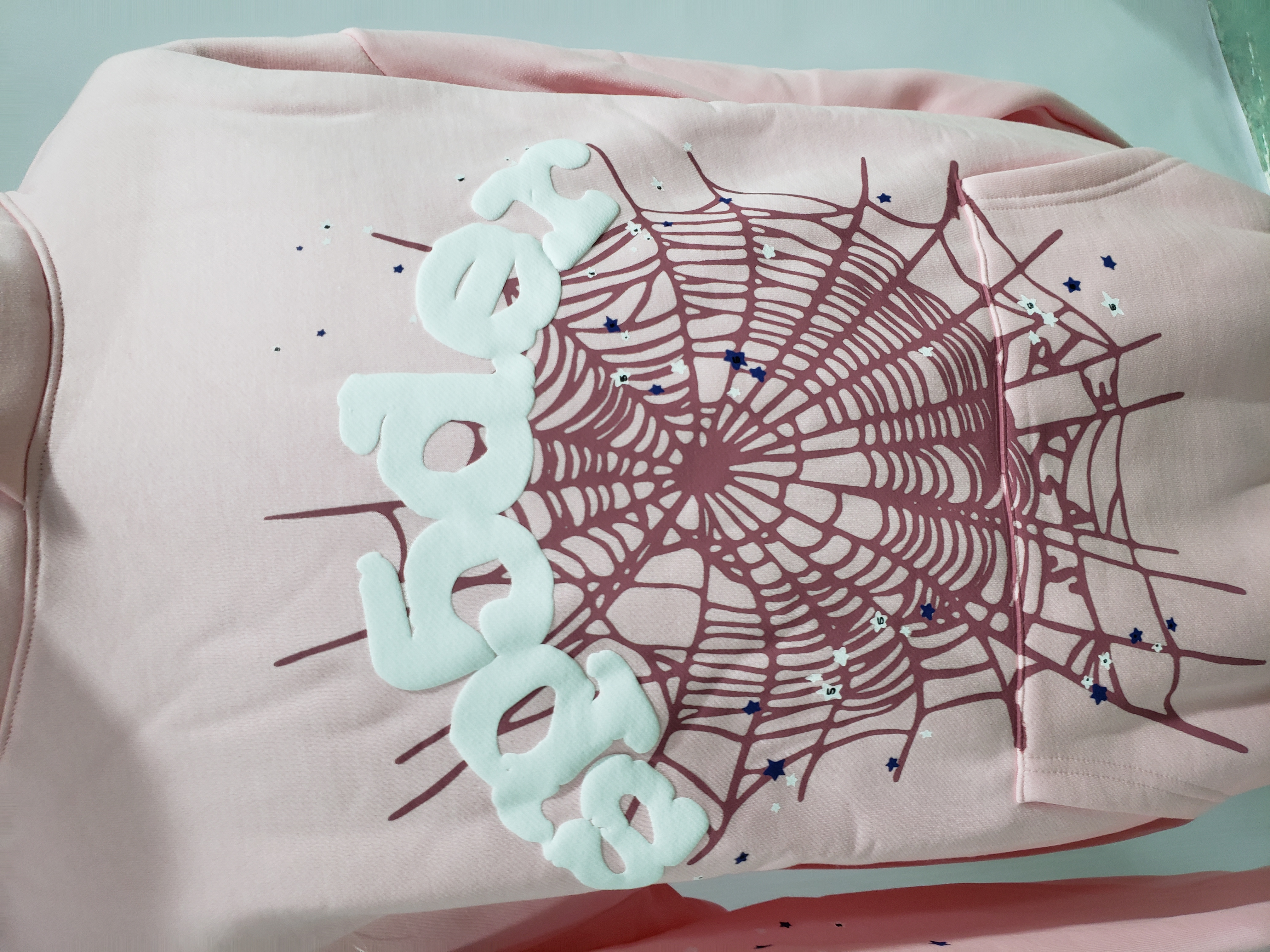 Sp5der Light Pink Tracksuit Suit YZ GE917 review stockxkicks 05