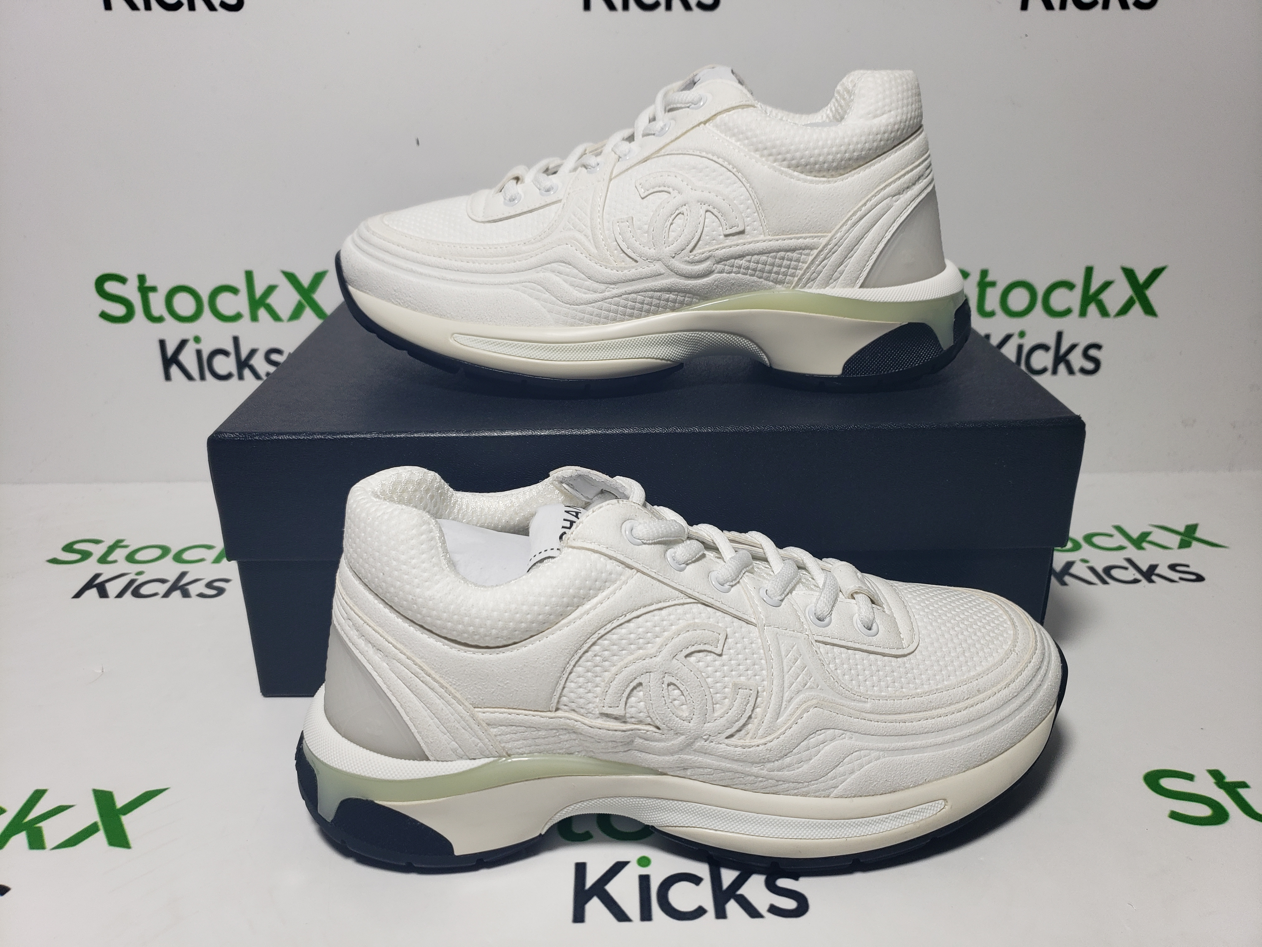 Chanel CC Logo Sneaker White review stockxkicks 05