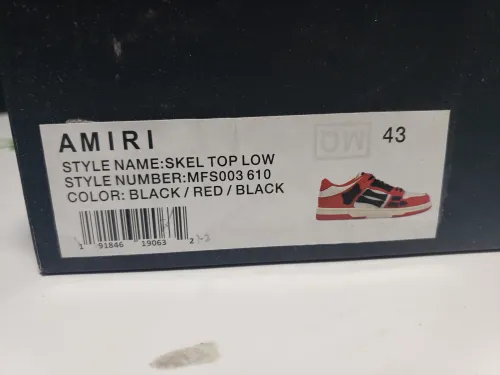 AMIRI Skel Top Low White Red White AW22MFS003-610 review 