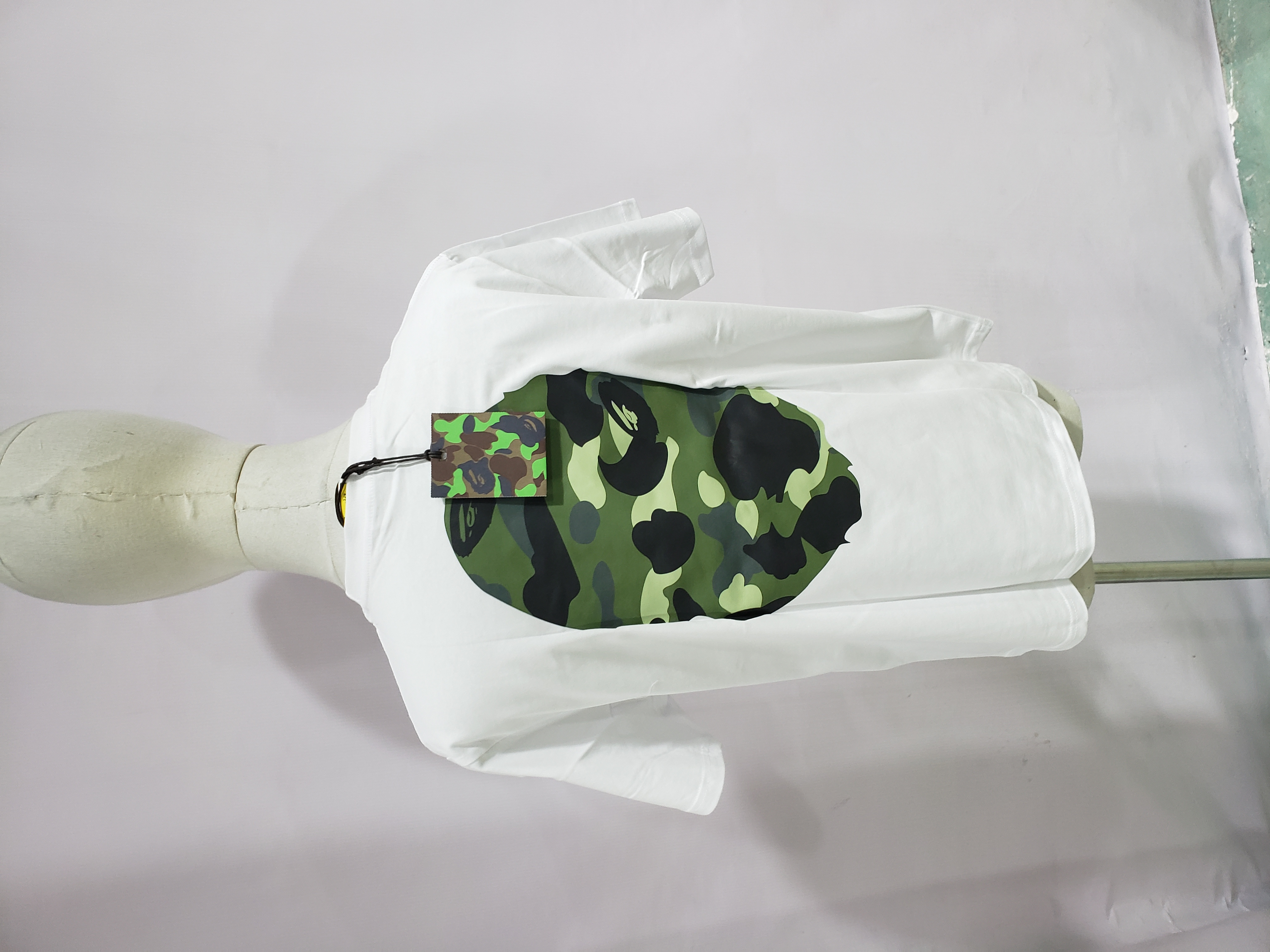 BAPE Color Camo Big Ape Head Tee White/Green review stockxkicks 03