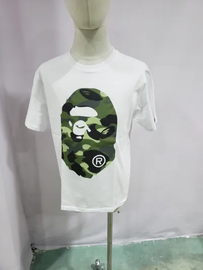 BAPE Color Camo Big Ape Head Tee White/Green review stockxkicks 01