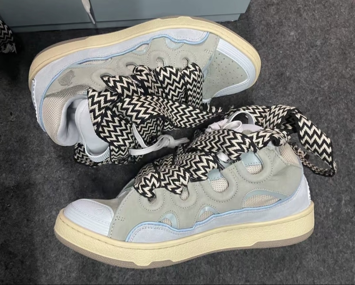 Lanvin Leather Curb White Blue review Vonda Askew