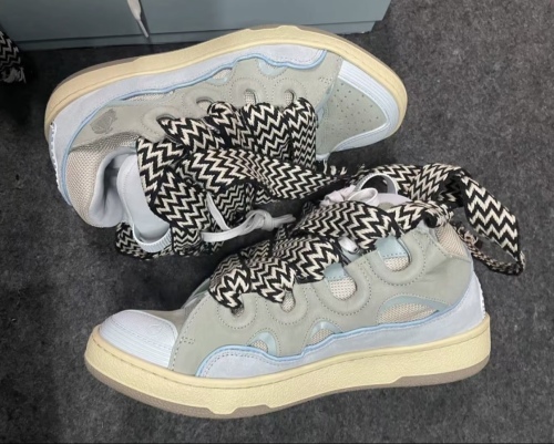 Lanvin Leather Curb White Blue review 