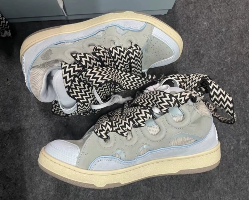 Lanvin Leather Curb White Blue review 