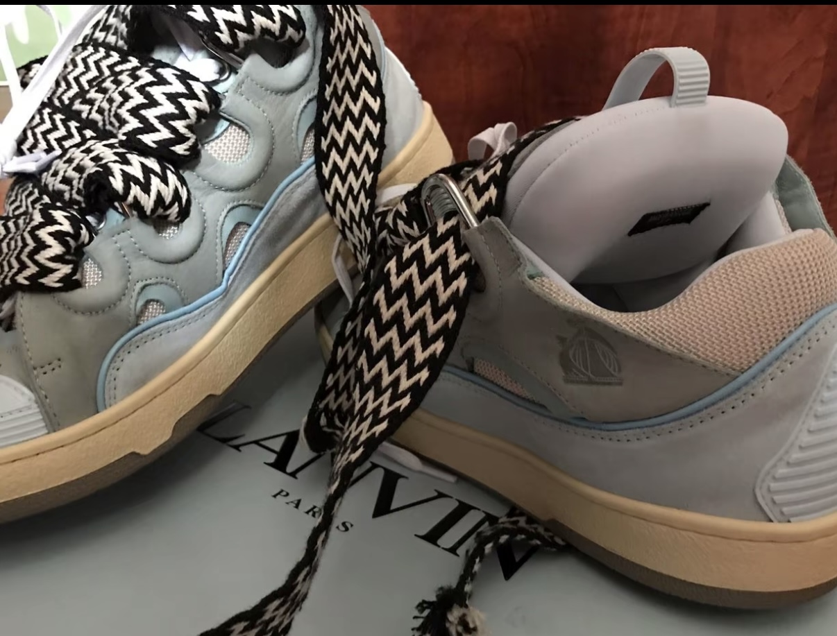 Lanvin Leather Curb White Blue review Martin Zarl