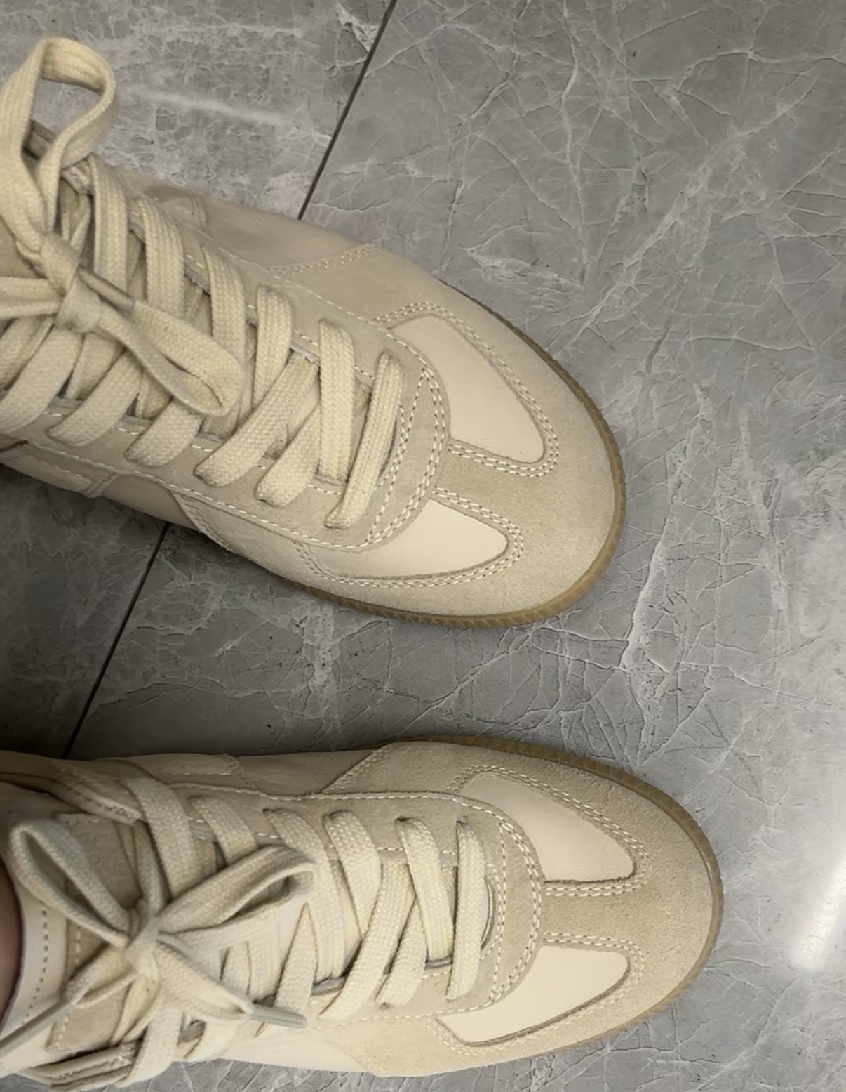 Maison Margiela Replica Sneaker Beige Papyrus S57WS0236P1895HA169 review Cassidy Lee