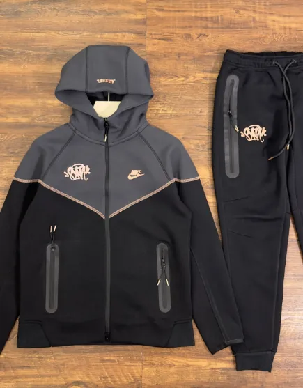 Nike Sportswear x Central Cee Tech Fleece Hoodie & Joggers Set NY HQ3749-010/HQ3748-010 review 