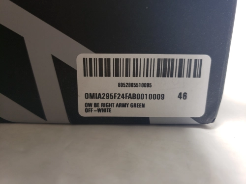 Off White Be Right Back Sneakers Military Green OMIA295F24 FAB00 10009 review 