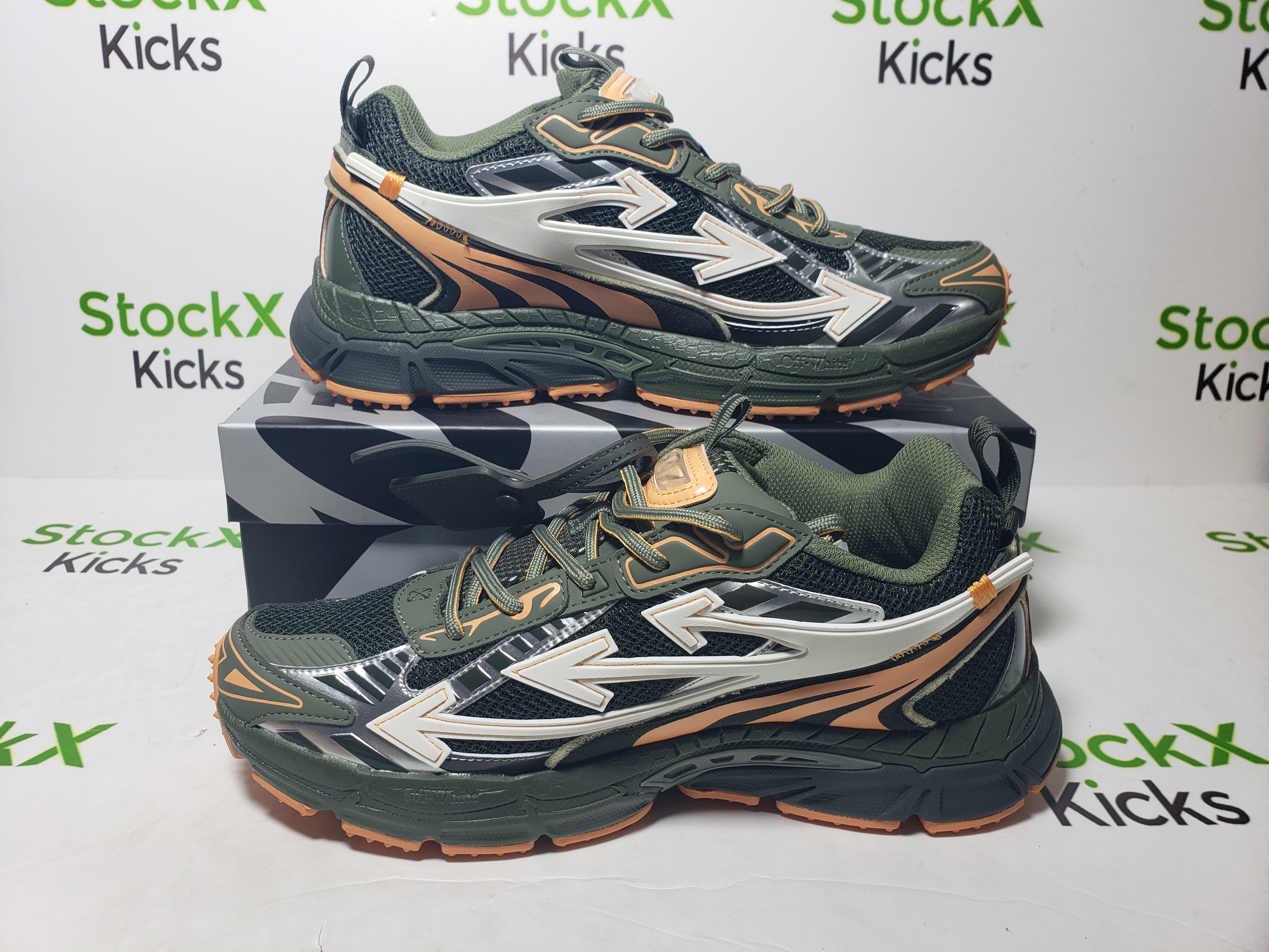 Off White Be Right Back Sneakers Military Green OMIA295F24 FAB00 10009 review Stockxkicks 06