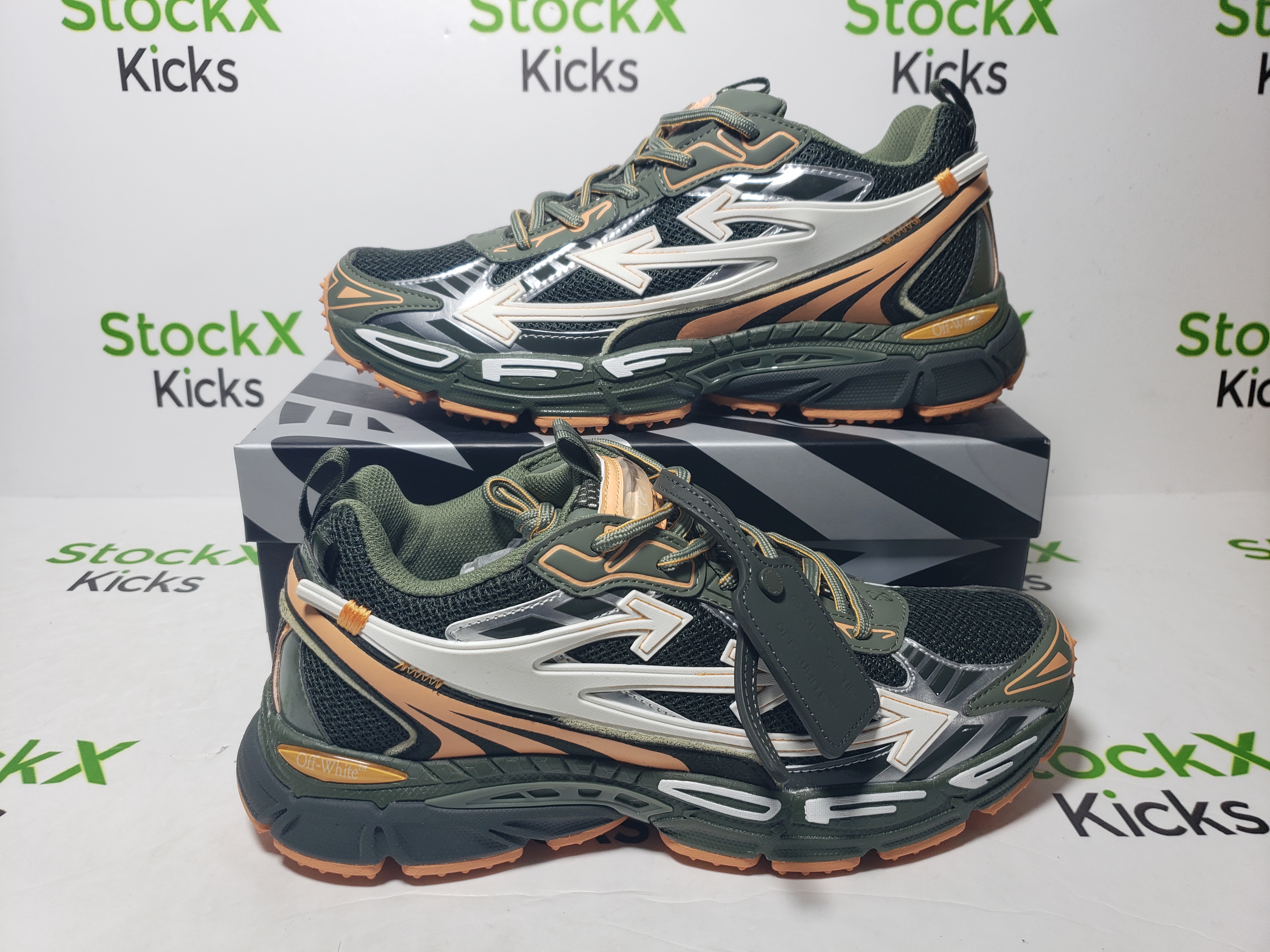 Off White Be Right Back Sneakers Military Green OMIA295F24 FAB00 10009 review Stockxkicks 05