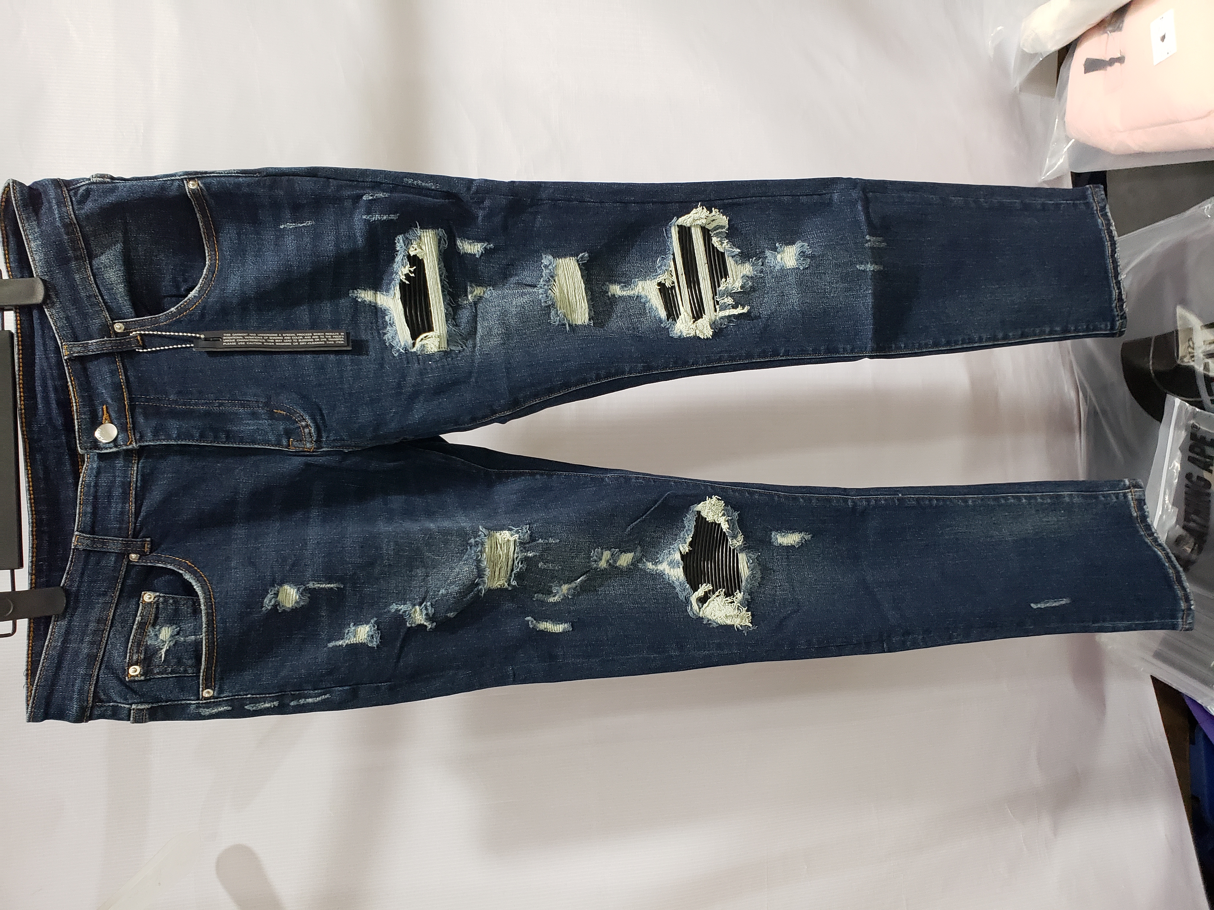 AMIRI Stonewashed Distressed Slim Cut Jeans Deep Classic Blue review Stockxkicks 01
