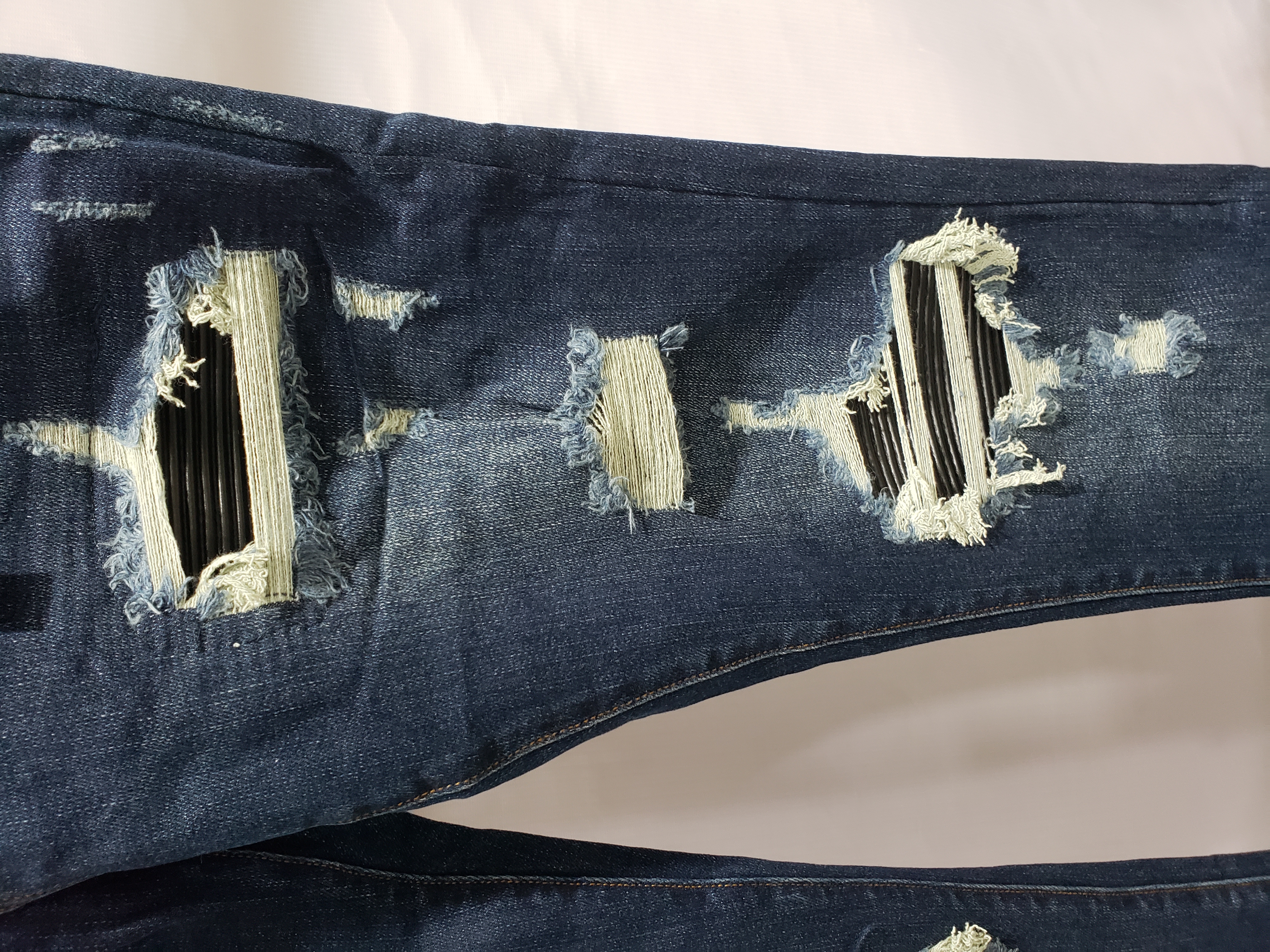 AMIRI Stonewashed Distressed Slim Cut Jeans Deep Classic Blue review Stockxkicks 02