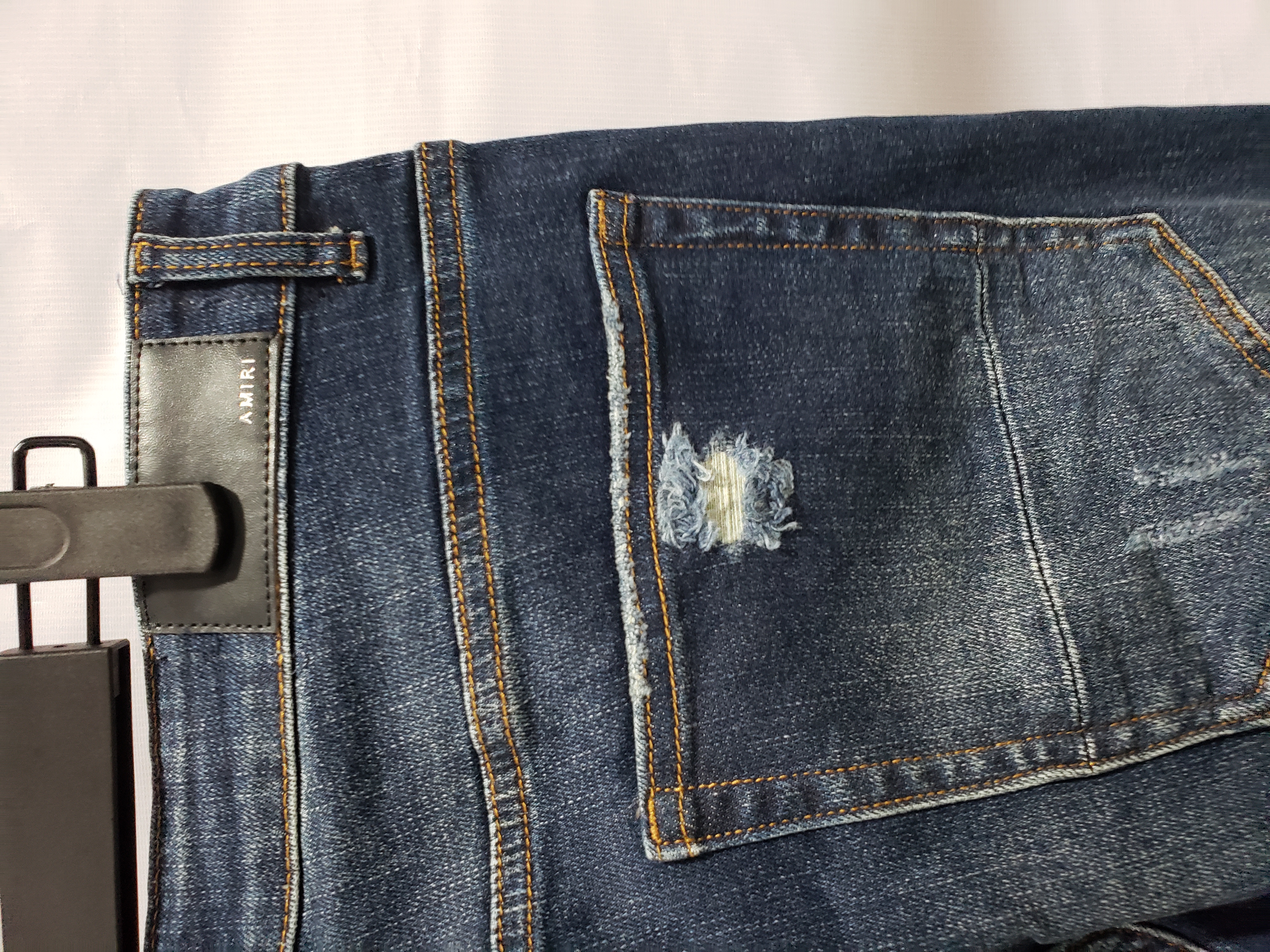 AMIRI Stonewashed Distressed Slim Cut Jeans Deep Classic Blue review Stockxkicks 04