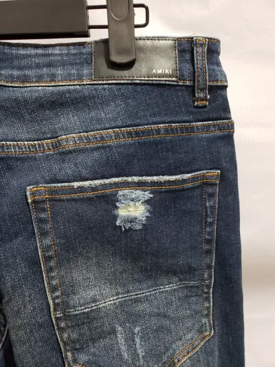 AMIRI Stonewashed Distressed Slim Cut Jeans Deep Classic Blue review Stockxkicks 04