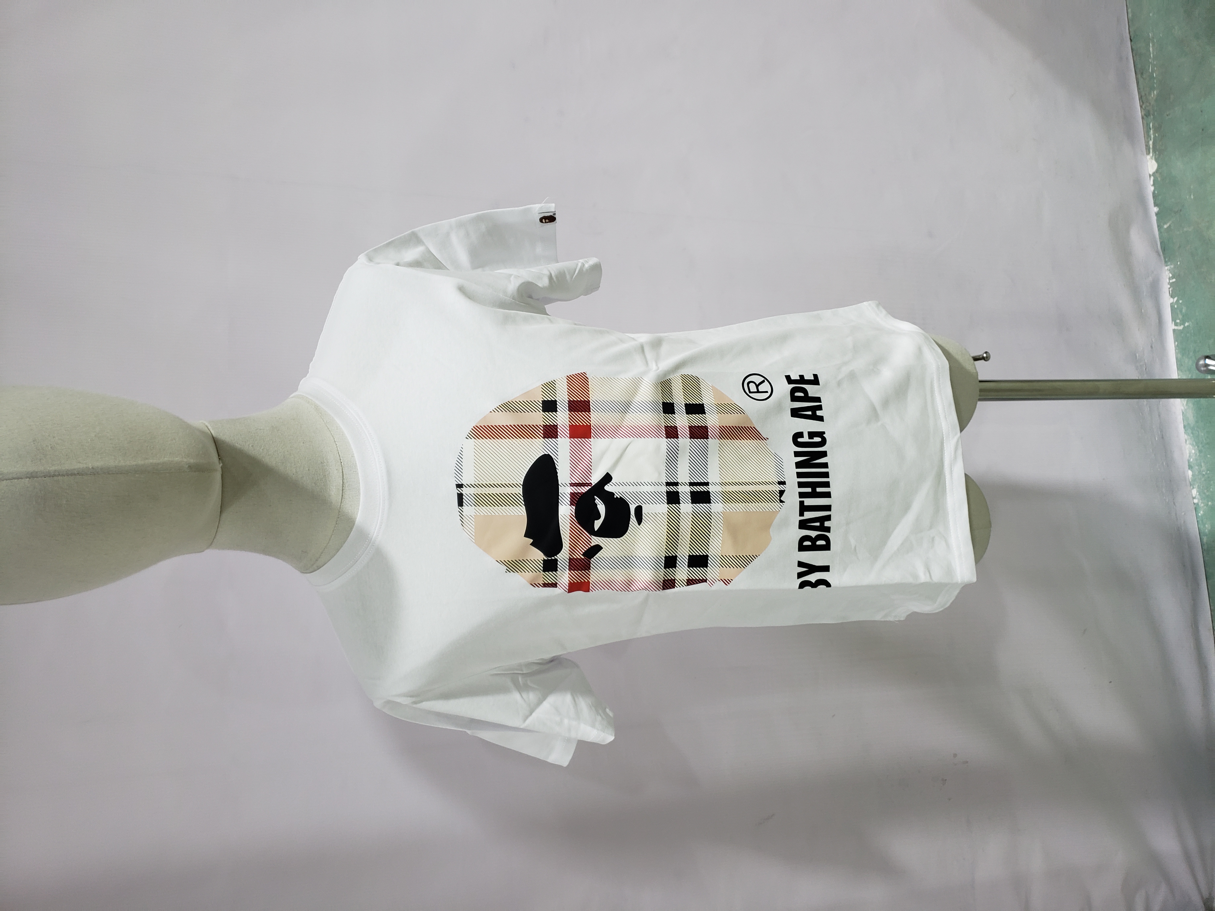 BAPE A Bathing Ape Check by Bathing Tee White/Beige review Stockxkicks 01