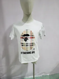BAPE A Bathing Ape Check by Bathing Tee White/Beige review Stockxkicks  02