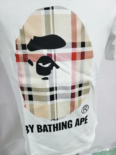 BAPE A Bathing Ape Check by Bathing Tee White/Beige review Stockxkicks  02