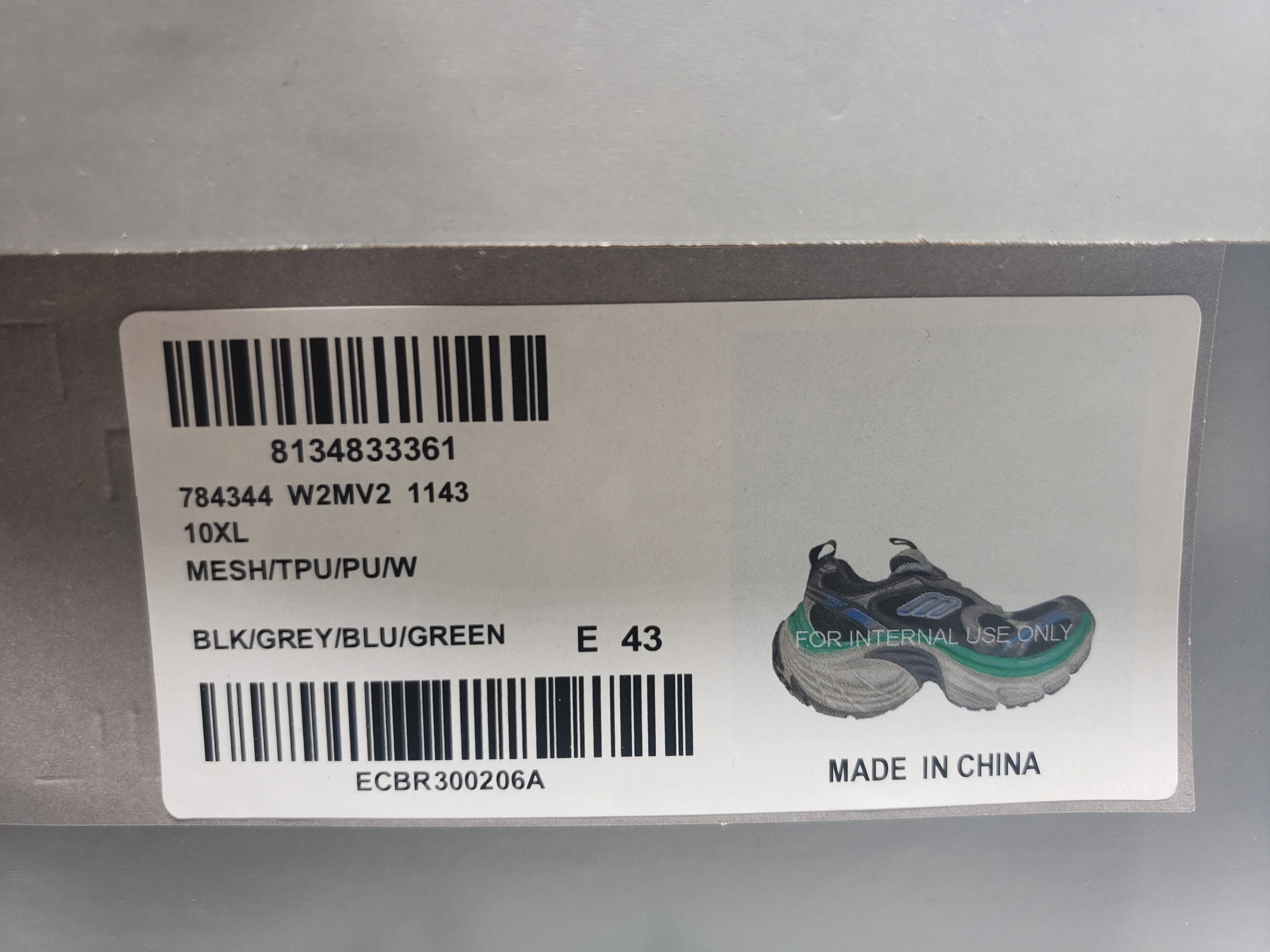 Balenciaga 10XL Sneaker In Black/Blue/Green 784342 W2MV2 1143 review Stockxkicks 00