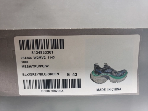 Balenciaga 10XL Sneaker In Black/Blue/Green 784342 W2MV2 1143 review 