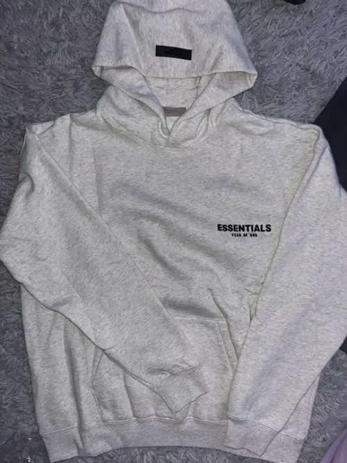Fear of God Essentials Hoodie Light Oatmeal 192BT212112F review 