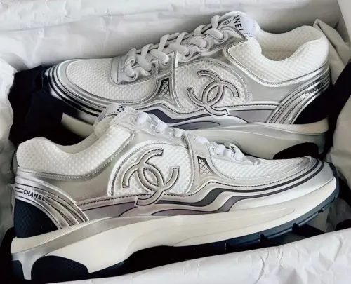 Chanel CC Logo Sneaker Black Silver review 