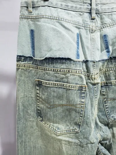 BALENCIAGA Cut-up Baggy Jeans Pants Blac/Blue 805094TRW918700 review Stockxkicks 00