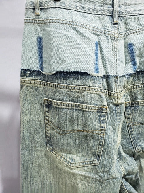 BALENCIAGA Cut-up Baggy Jeans Pants Blac/Blue 805094TRW918700 review 