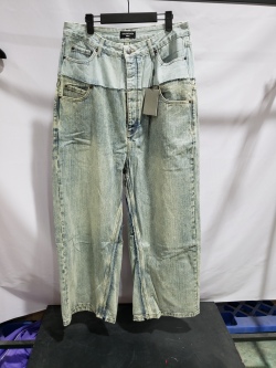 BALENCIAGA Cut-up Baggy Jeans Pants Blac/Blue 805094TRW918700 review Stockxkicks 06