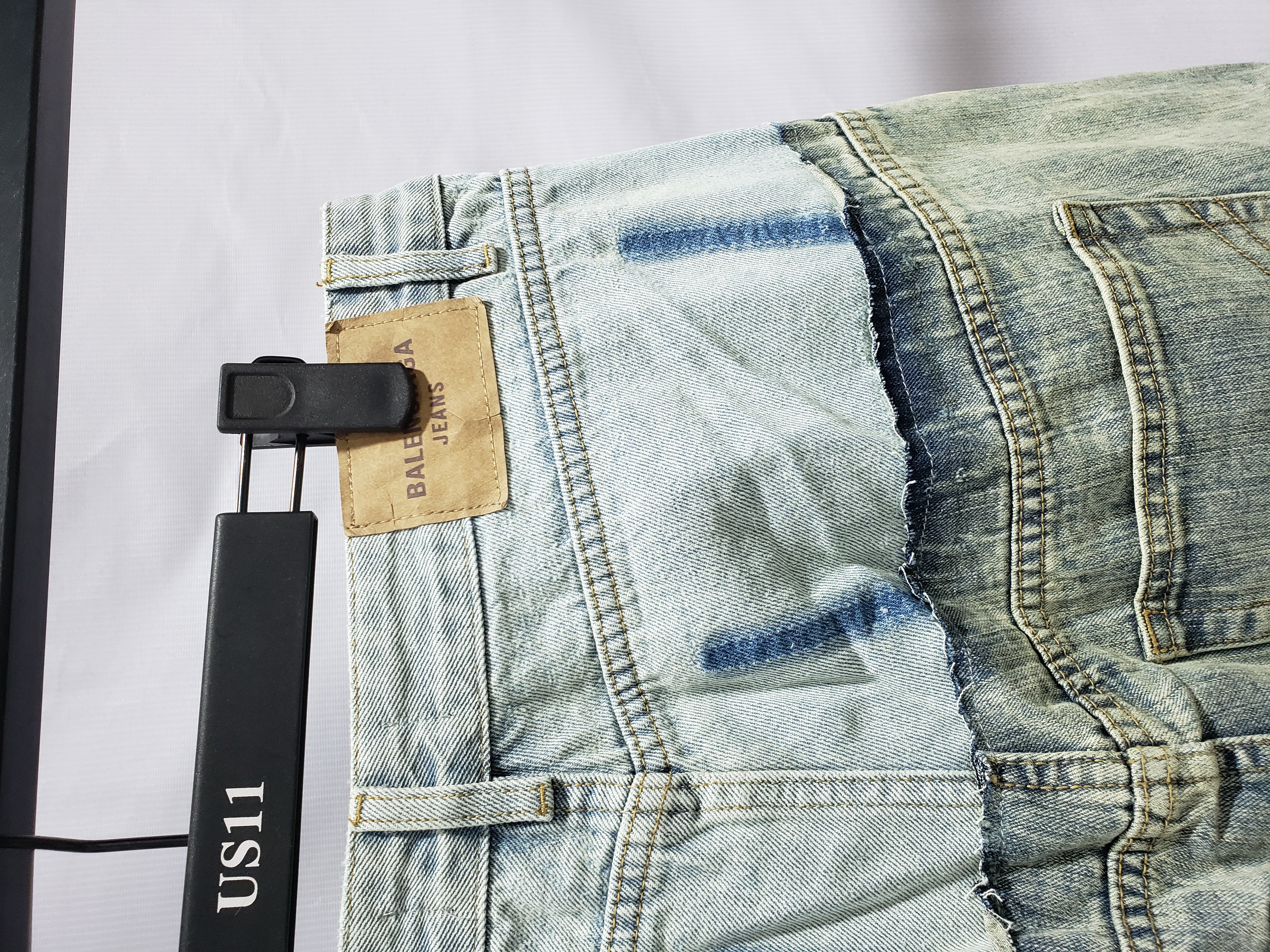 BALENCIAGA Cut-up Baggy Jeans Pants Blac/Blue 805094TRW918700 review Stockxkicks 02