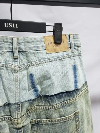BALENCIAGA Cut-up Baggy Jeans Pants Blac/Blue 805094TRW918700 review Stockxkicks 02