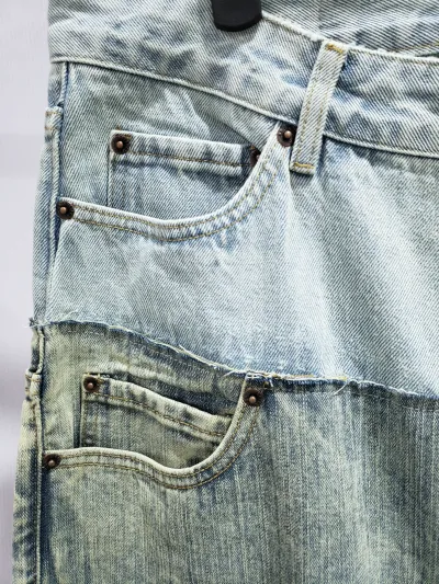 BALENCIAGA Cut-up Baggy Jeans Pants Blac/Blue 805094TRW918700 review Stockxkicks 04