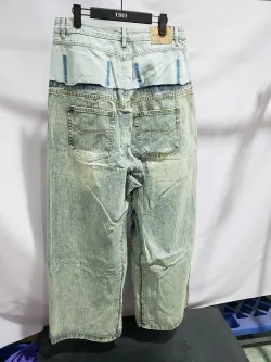 BALENCIAGA Cut-up Baggy Jeans Pants Blac/Blue 805094TRW918700 review Stockxkicks 02