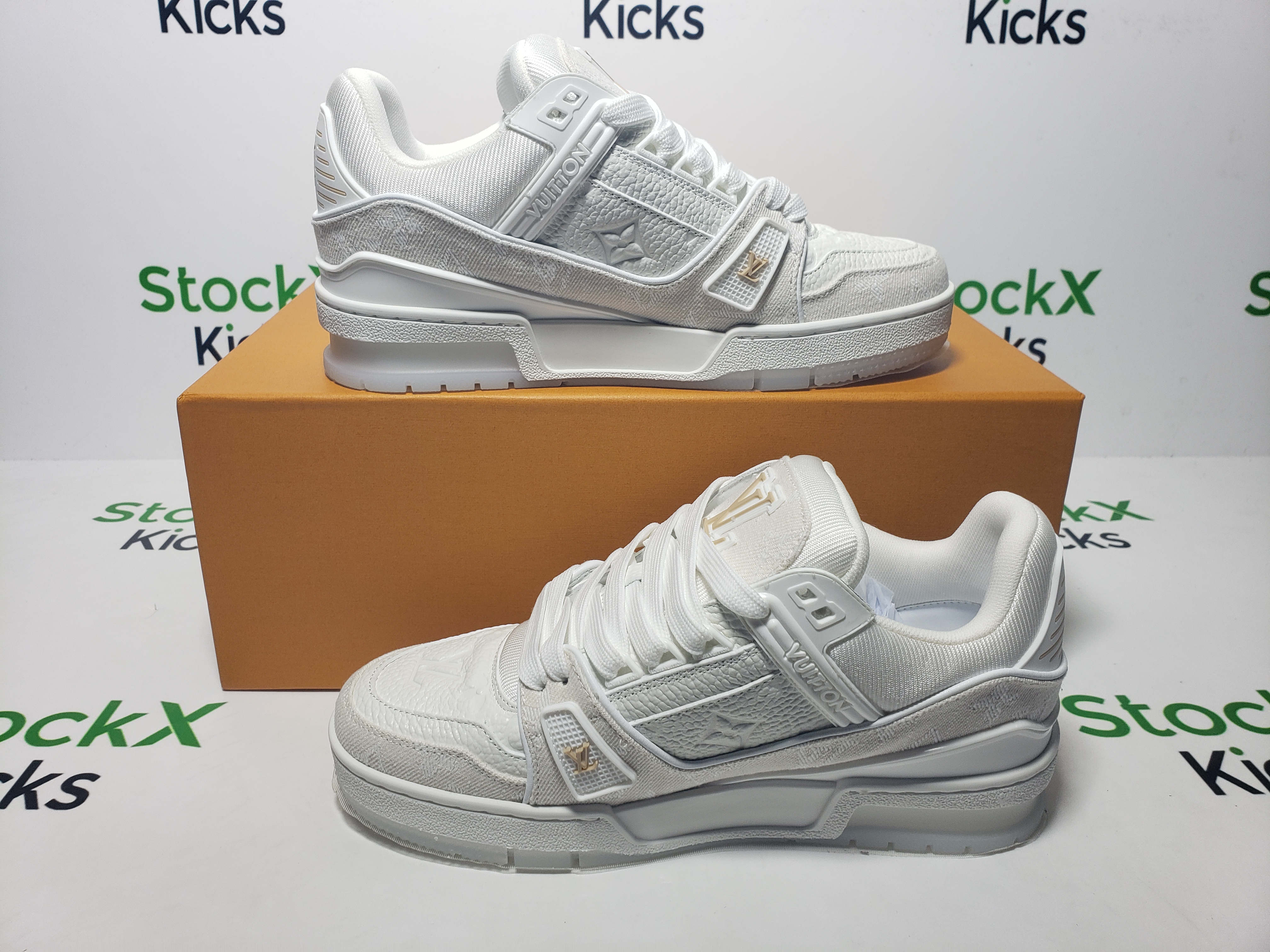 Louis Vuitton Trainer Sneaker Apricot 1AHTME review Stockxkicks 06