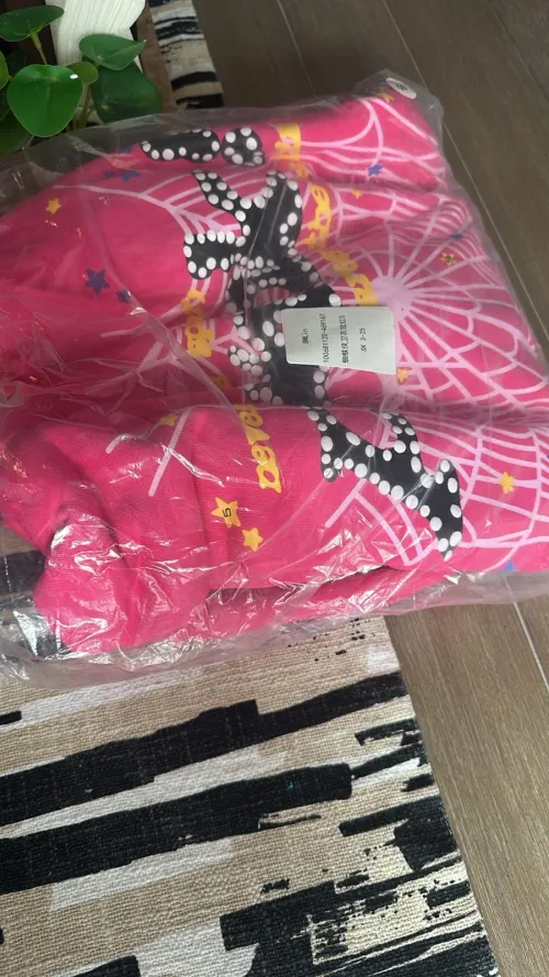 Sp5der P*NK Hoodie Pink YZ EG912 review 