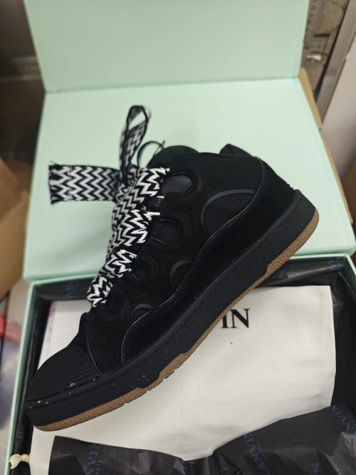 Lanvin Curb Sneaker Black Brown PB250310 review 