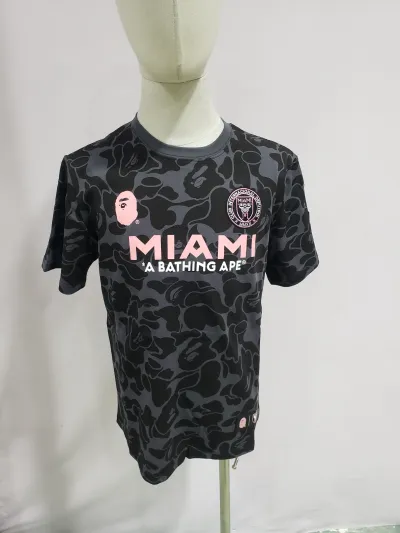 BAPE x Inter Miami CF Camo Tee Black T-shirt review stockxkicks 01